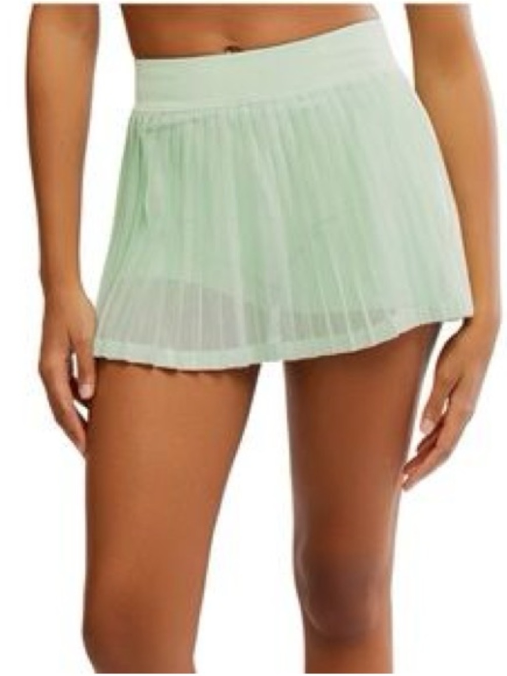 Free People Movement Pleated Skirt in Mint